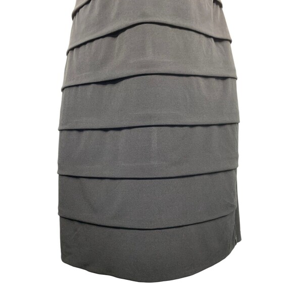 Enfocus Studio Women's size 6 Black Floral Bodice Sheath Dress Stretch Lined - Picture 4 of 9